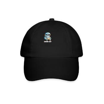 Zocken Jungs Skelett - Computer Spiele Videospiele - Baseballkappe - Schwarz/Schwarz - Vorne