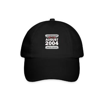 18ème anniversaire Août millésime 2004 idée cadeau - Casquette classique - noir/noir - Devant