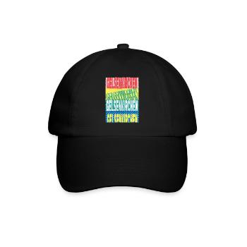 Gelsenkirchen Deutschland Stadt Schrift Skyline - Baseballkappe - Schwarz/Schwarz - Vorne