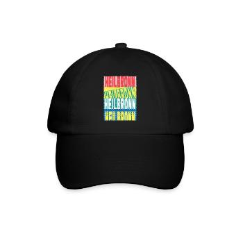 Heilbronn Germany City Font Skyline - Baseball Cap - black/black - Front