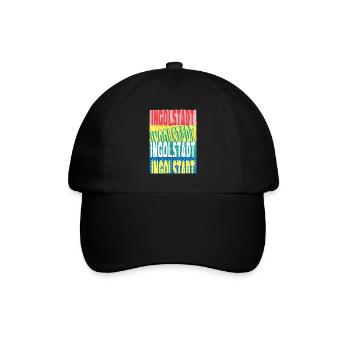 Ingolstadt Deutschland Stadt Schrift Skyline - Baseballkappe - Schwarz/Schwarz - Vorne