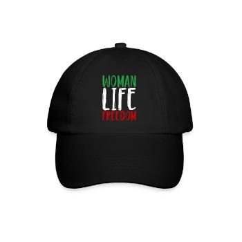 Woman Life Freedom Frau Frauen Frauenrechte Iran - Baseballkappe - Schwarz/Schwarz - Vorne