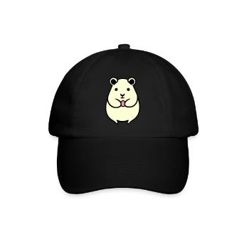 Hamster Cute Animal Rodent Animals Pet Vector 2 - Baseball Cap - black/black - Front