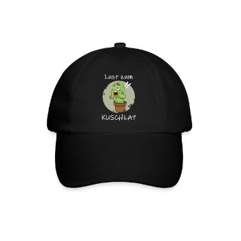 Lustig Witzig Kaktus Motiv Spruch Mundart Dialekt - Baseballkappe - Schwarz/Schwarz - Vorne