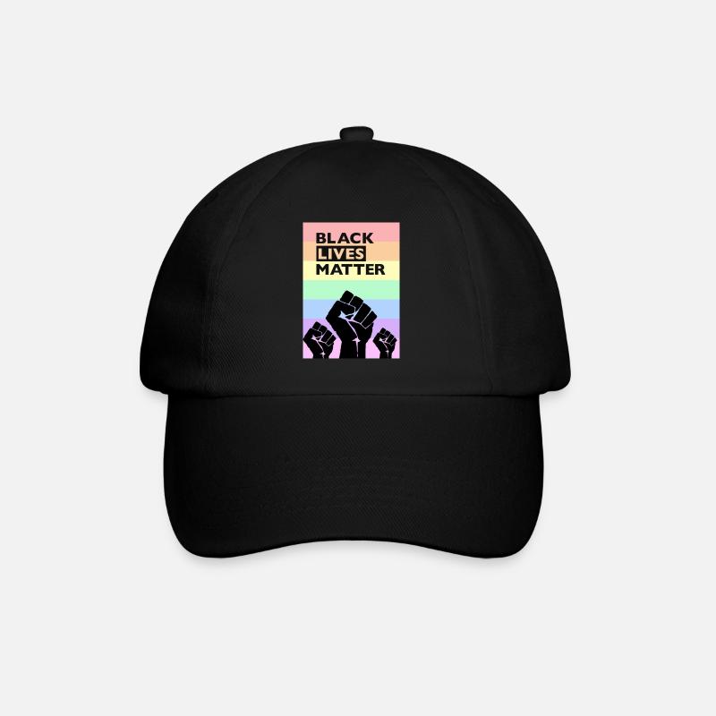 Black Lives Matter Rainbow - Baseball Cap - black/black