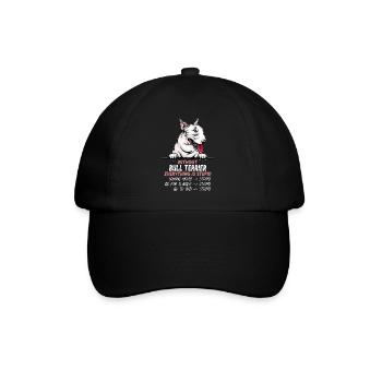 Ohne Bullterrier ist alles doof - Baseballkappe - Schwarz/Schwarz - Vorne