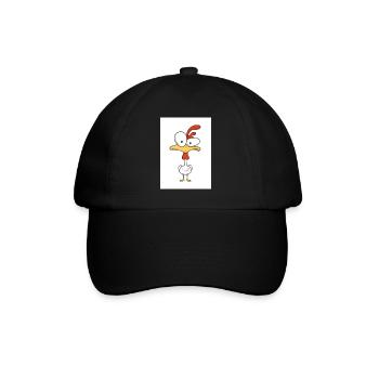 Hühnchen - Baseballkappe - Schwarz/Schwarz - Vorne