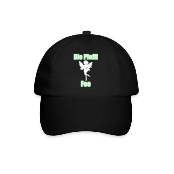 Die Pfeffi Fee - Baseballkappe - Schwarz/Schwarz - Vorne