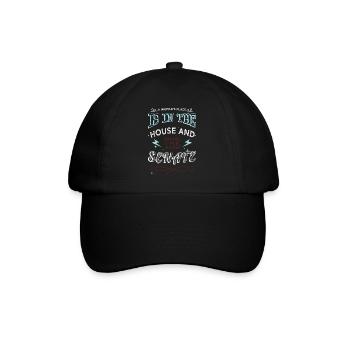 geek jokes blackpower abort greg abbott typography - Baseballkappe - Schwarz/Schwarz - Vorne