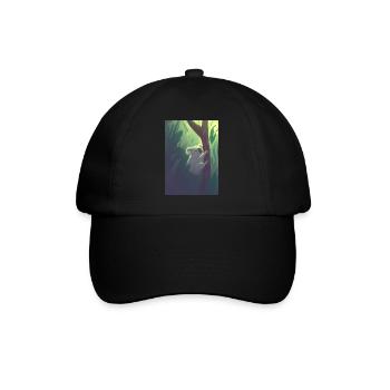 Ein Koala hängt an einem Baum - Baseballkappe - Schwarz/Schwarz - Vorne