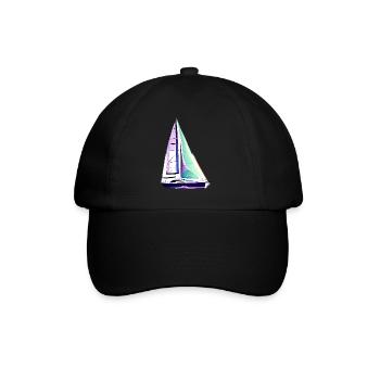Segeln Segelschiff Segelsport Segler Segelboot - Baseballkappe - Schwarz/Schwarz - Vorne