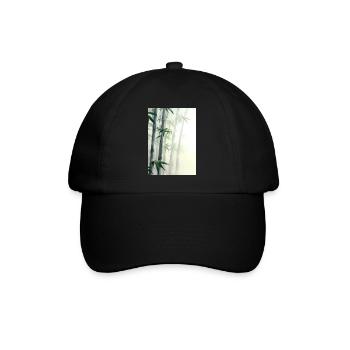 Bambus - Baseballkappe - Schwarz/Schwarz - Vorne