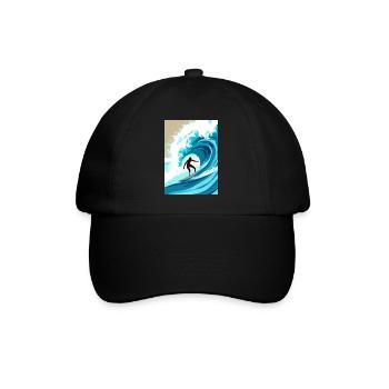 Brandungsrohr - Baseballkappe - Schwarz/Schwarz - Vorne