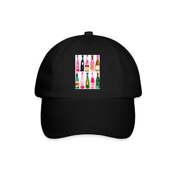 Flaschen-Muster-Malerei - Baseballkappe - Schwarz/Schwarz - Vorne