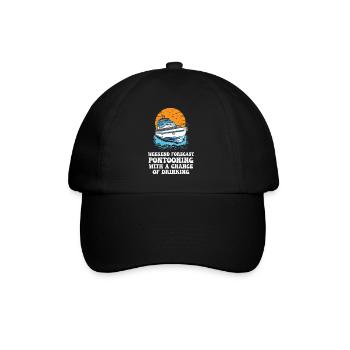 Weekend Forecast Pontooning With A Chance Of - Baseballkappe - Schwarz/Schwarz - Vorne