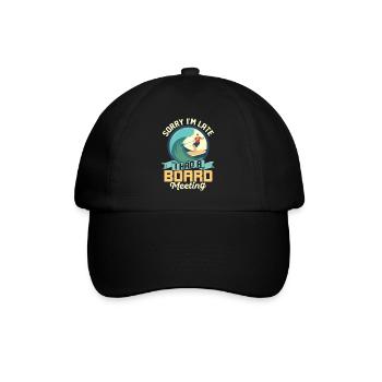 Sorry I'm Late I Had A Board Meeting Stand Up Padd - Baseball Cap - black/black - Front