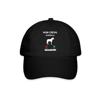 MON CHEVAL M'APPLLE FAUT QUE J'Y AILLE ! - Casquette classique - noir/noir - Devant