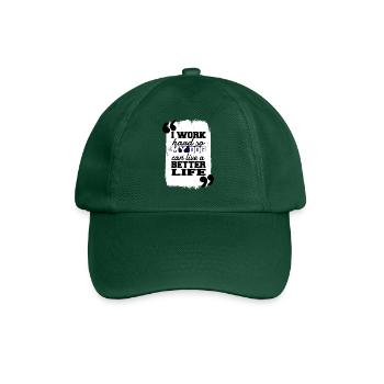 funny bday car baseballshirt happy - Baseballkappe - Flaschengrün - Vorne