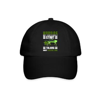 Elektromobilität Leise Elektro Klima - Baseballkappe - Schwarz/Schwarz - Vorne