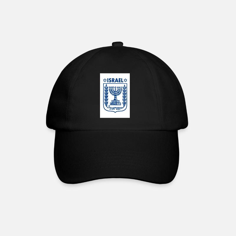 Israel logo Wappen - Baseballkappe - Schwarz/Schwarz