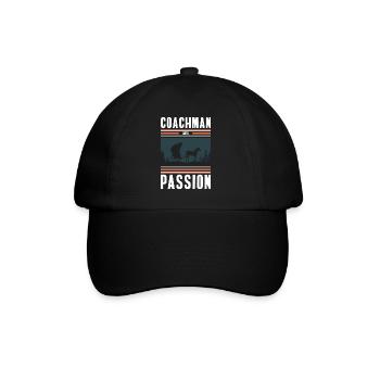 Pferdekutscher Pferde Fuhrmann Job - Baseballkappe - Schwarz/Schwarz - Vorne