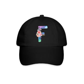 Lettre f watercolor - Casquette classique - noir/noir - Devant