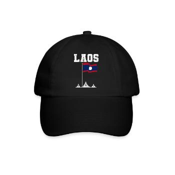 Laos Lao Laotien drapeau Temple Lao I cadeau - Casquette classique - noir/noir - Devant