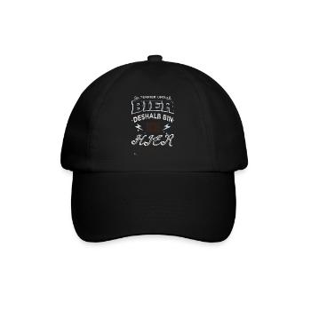 lustig trinken geburtstag weihnachtsgeschenk - Baseballkappe - Schwarz/Schwarz - Vorne