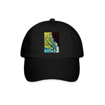 Abstrkte Landschaft - Baseballkappe - Schwarz/Schwarz - Vorne