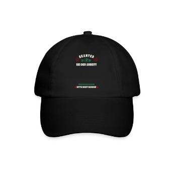 Schlafender Beamter - Baseballkappe - Schwarz/Schwarz - Vorne