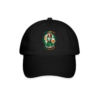 Trink mit mir wenn du Irish bist - Baseballkappe - Schwarz/Schwarz - Vorne