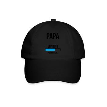 Zukünftiger Papa - personalisiert werden - Baseballkappe - Schwarz/Schwarz - Vorne