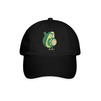 funny avocado hiking nature forest icon icon - Baseball Cap - black/black - Front