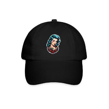 Rockabilly / Pin-up / Années 50 - Casquette classique - noir/noir - Devant