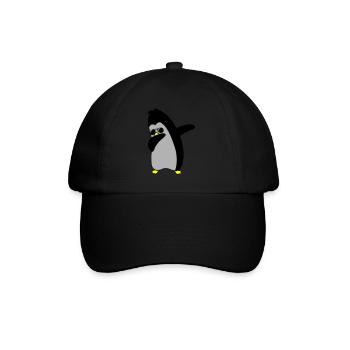 pinguin dabbing 02 - Baseballkappe - Schwarz/Schwarz - Vorne