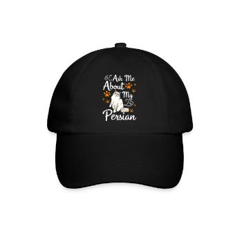 Perser Katzenfreund Katzenlady - Baseballkappe - Schwarz/Schwarz - Vorne