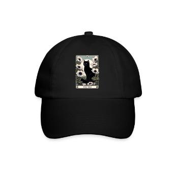 The Void Black Cat Tarot Card - Baseball Cap - black/black - Front