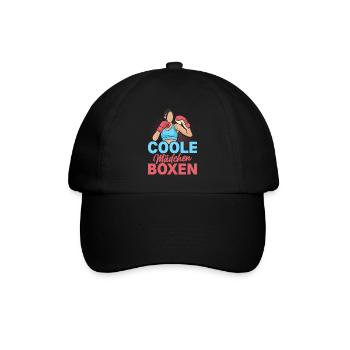 Coole Mädchen Boxen Kampfsport Boxer - Baseballkappe - Schwarz/Schwarz - Vorne