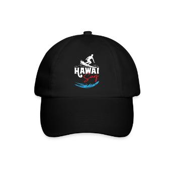 Hawai Surfing - Baseballkappe - Schwarz/Schwarz - Vorne