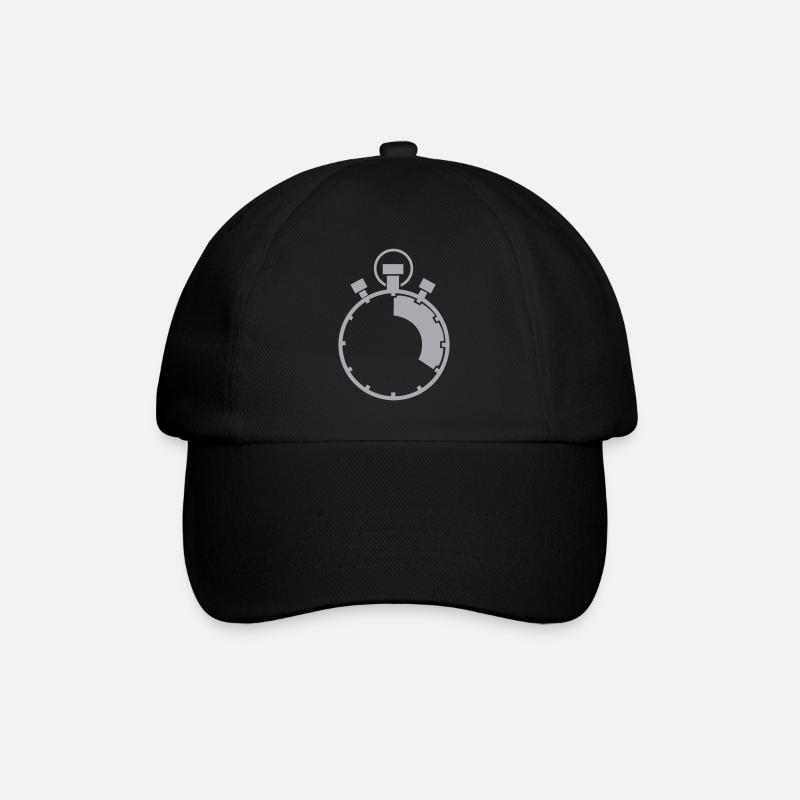 Chronomètre 02 - Casquette classique - noir/noir
