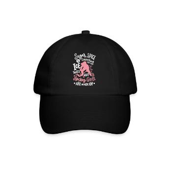 Eishockey Eishockeyspielerin - Baseballkappe - Schwarz/Schwarz - Vorne