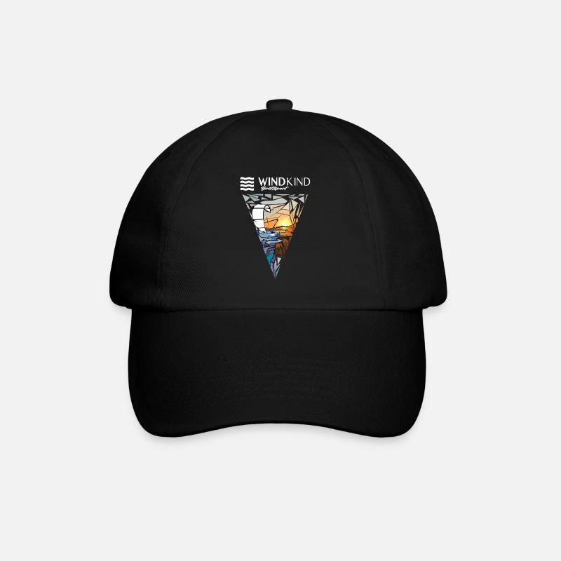 Kitesurfer - Baseballkappe - Schwarz/Schwarz