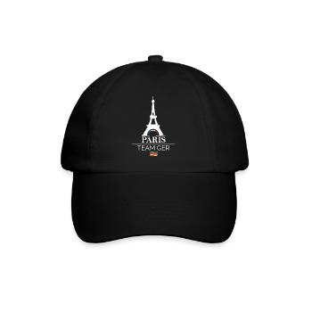 paris team germany Sports Athlete Games Icon Logo - Baseball Cap - black/black - Front