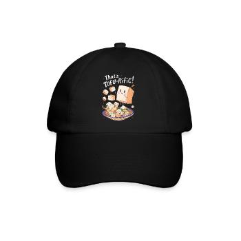Tofu Lustiges - Baseballkappe - Schwarz/Schwarz - Vorne