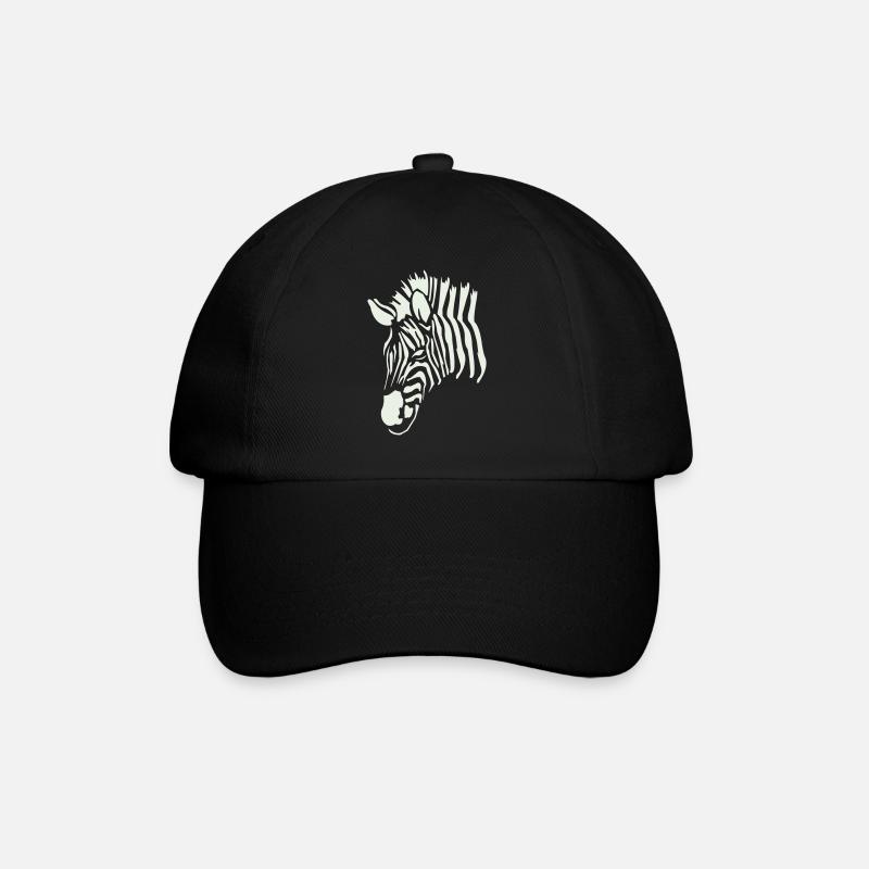 Zebra 1 - Baseball Cap - black/black