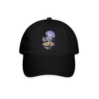 Quallen Ramen - Baseballkappe - Schwarz/Schwarz - Vorne