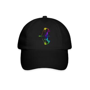 Tir à l’arc Arc-en-ciel Couleurs Polygone Sport - Casquette classique - noir/noir - Devant
