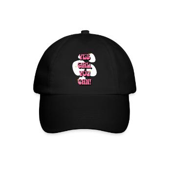 Yes Girl, You Can! | Positive Affirmations Pink - Baseball Cap - black/black - Front