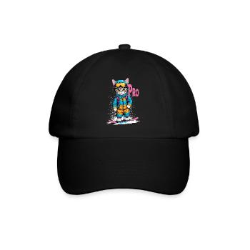 Snowboarding Kitty Pro - Baseballkappe - Schwarz/Schwarz - Vorne