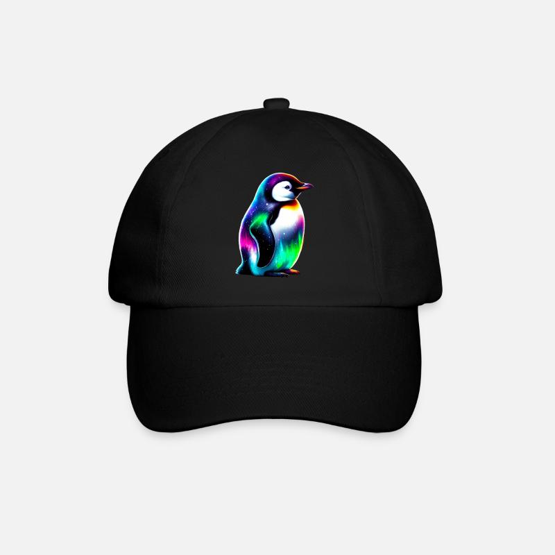 Pinguin - Baseballkappe - Schwarz/Schwarz
